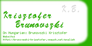 krisztofer brunovszki business card